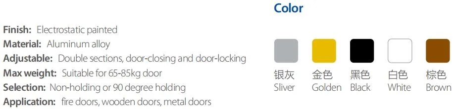 Door Closer King Door Catches & Door Closers Aluminium Alloy