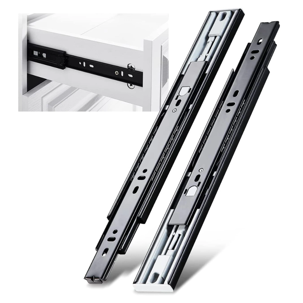 Soft-Closing and Full Extension Ball Bearing Telescopic Drawer Slides for Furniture with Push-to-Open Design